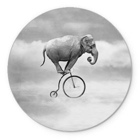Коврик круглый с принтом Hipster Bike в Петрозаводске, резина и полиэстер | круглая форма, изображение наносится на всю лицевую часть | elephant | hipster | индия | йога | слон | хипстер