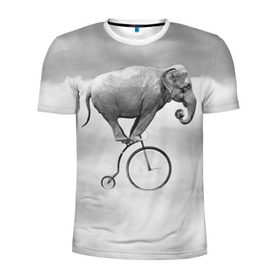Мужская футболка 3D спортивная с принтом Hipster Bike в Петрозаводске, 100% полиэстер с улучшенными характеристиками | приталенный силуэт, круглая горловина, широкие плечи, сужается к линии бедра | elephant | hipster | индия | йога | слон | хипстер