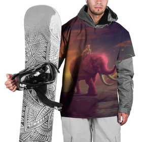 Накидка на куртку 3D с принтом Индия в Петрозаводске, 100% полиэстер |  | elephant | hipster | индия | йога | слон | хипстер