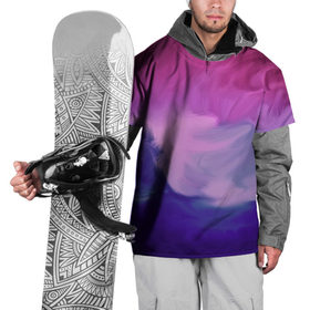 Накидка на куртку 3D с принтом WaterColor violet в Петрозаводске, 100% полиэстер |  | 