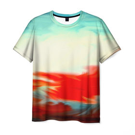 Мужская футболка 3D с принтом художественные краски в Петрозаводске, 100% полиэфир | прямой крой, круглый вырез горловины, длина до линии бедер | 