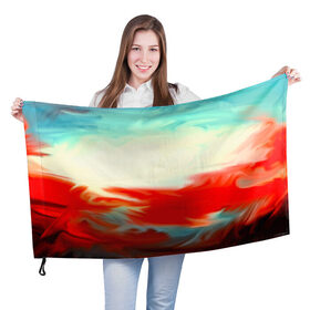 Флаг 3D с принтом художественные краски в Петрозаводске, 100% полиэстер | плотность ткани — 95 г/м2, размер — 67 х 109 см. Принт наносится с одной стороны | Тематика изображения на принте: 