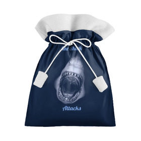 Подарочный 3D мешок с принтом the shark attacks в Петрозаводске, 100% полиэстер | Размер: 29*39 см | shark | акула | глубина | зубы | море | океан | пасть | укус | хищник
