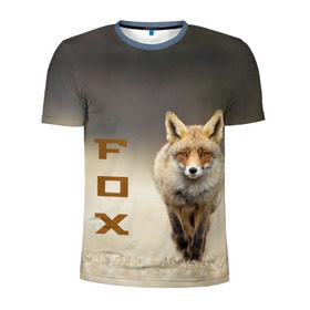 Мужская футболка 3D спортивная с принтом Рыжий лис (fox) в Петрозаводске, 100% полиэстер с улучшенными характеристиками | приталенный силуэт, круглая горловина, широкие плечи, сужается к линии бедра | Тематика изображения на принте: fox | животное | зверь | красивая | лес | лис | лиса | лисенок | лисица | лисичка | мех | патрикеевна | песец | плутовка | прикольная | природа | рыжая | рыжий цвет | сказка | хвост | хитрая | хищник