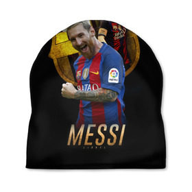 Шапка 3D с принтом Messi в Петрозаводске, 100% полиэстер | универсальный размер, печать по всей поверхности изделия | Тематика изображения на принте: barcelona | lionel  messi | messi | барса | барселона | лионель месси | футбол | футбольный  клуб барселона