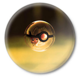 Значок с принтом Покебол в Петрозаводске,  металл | круглая форма, металлическая застежка в виде булавки | pikachu | pokemon | пикачу | покемон | сквиртл
