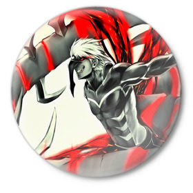 Значок с принтом Tokyo Ghoul в Петрозаводске,  металл | круглая форма, металлическая застежка в виде булавки | anime | ghoul | tokyo | tokyo ghoul | гуль | канеки