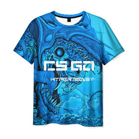 Мужская футболка 3D с принтом CS GO:Hyper beast(cold style) в Петрозаводске, 100% полиэфир | прямой крой, круглый вырез горловины, длина до линии бедер | Тематика изображения на принте: hyper beast | кс го | скоростной зверь