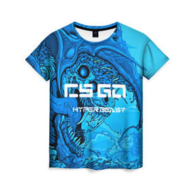 Женская футболка 3D с принтом CS GO:Hyper beast(cold style) в Петрозаводске, 100% полиэфир ( синтетическое хлопкоподобное полотно) | прямой крой, круглый вырез горловины, длина до линии бедер | hyper beast | кс го | скоростной зверь