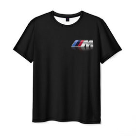 Мужская футболка 3D с принтом BMW в Петрозаводске, 100% полиэфир | прямой крой, круглый вырез горловины, длина до линии бедер | bmw