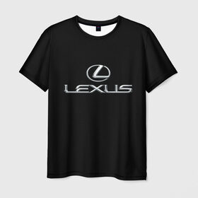 Мужская футболка 3D с принтом lexus в Петрозаводске, 100% полиэфир | прямой крой, круглый вырез горловины, длина до линии бедер | Тематика изображения на принте: brand | car | japan | lexus | logo | toyota motor | автомобиль | лексус | логотип | марка | япония