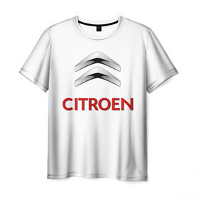 Мужская футболка 3D с принтом Сitroen в Петрозаводске, 100% полиэфир | прямой крой, круглый вырез горловины, длина до линии бедер | brand | car | citroen | france | logo | автомобиль | логотип | марка | ситроен | франция