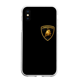 Чехол для iPhone XS Max матовый с принтом Lamborghini в Петрозаводске, Силикон | Область печати: задняя сторона чехла, без боковых панелей | Тематика изображения на принте: brand | car | italy | lamborghini | logo | автомобиль | италия | ламборджини | логотип | марка