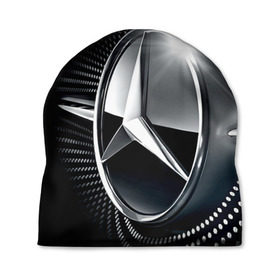 Шапка 3D с принтом Mercedes-Benz в Петрозаводске, 100% полиэстер | универсальный размер, печать по всей поверхности изделия | car | germany | logo | make | mercedes benz | автомобиль | германия | логотип | марка | мерседес бенц