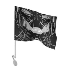 Флаг для автомобиля с принтом CS GO:Black collection в Петрозаводске, 100% полиэстер | Размер: 30*21 см | 3d | awp | counter strike | game | skin | system lock black | авп | игры | прикольные | скин