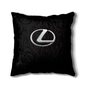 Подушка 3D с принтом Lexus в Петрозаводске, наволочка – 100% полиэстер, наполнитель – холлофайбер (легкий наполнитель, не вызывает аллергию). | состоит из подушки и наволочки. Наволочка на молнии, легко снимается для стирки | brand | car | japan | lexus | logo | toyota motor | автомобиль | лексус | логотип | марка | япония