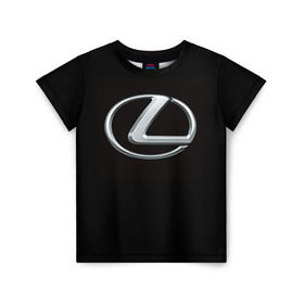 Детская футболка 3D с принтом Lexus в Петрозаводске, 100% гипоаллергенный полиэфир | прямой крой, круглый вырез горловины, длина до линии бедер, чуть спущенное плечо, ткань немного тянется | brand | car | japan | lexus | logo | toyota motor | автомобиль | лексус | логотип | марка | япония