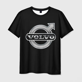 Мужская футболка 3D с принтом Volvo в Петрозаводске, 100% полиэфир | прямой крой, круглый вырез горловины, длина до линии бедер | brand | car | logo | sweden | volvo | автомобиль | вольво | логотип | марка | швеция