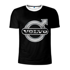 Мужская футболка 3D спортивная с принтом Volvo в Петрозаводске, 100% полиэстер с улучшенными характеристиками | приталенный силуэт, круглая горловина, широкие плечи, сужается к линии бедра | Тематика изображения на принте: brand | car | logo | sweden | volvo | автомобиль | вольво | логотип | марка | швеция
