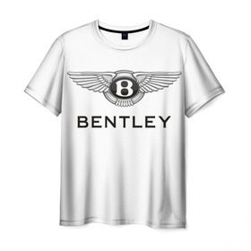 Мужская футболка 3D с принтом Bentley в Петрозаводске, 100% полиэфир | прямой крой, круглый вырез горловины, длина до линии бедер | bentley | brand | britain | car | elite | expensive | limited | logo | mtorz | автомобиль | британия | бэнтли | дорогой | лимитед | логотип | марка | мторз | элитный