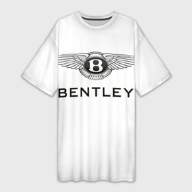 Платье-футболка 3D с принтом Bentley в Петрозаводске,  |  | bentley | brand | britain | car | elite | expensive | limited | logo | mtorz | автомобиль | британия | бэнтли | дорогой | лимитед | логотип | марка | мторз | элитный