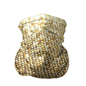 Бандана-труба 3D с принтом Золото в Петрозаводске, 100% полиэстер, ткань с особыми свойствами — Activecool | плотность 150‒180 г/м2; хорошо тянется, но сохраняет форму | Тематика изображения на принте: пайетки | текстура | чешуя