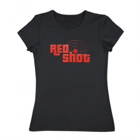 Женская футболка хлопок с принтом Red Shot в Петрозаводске, 100% хлопок | прямой крой, круглый вырез горловины, длина до линии бедер, слегка спущенное плечо | gta | lastalay | redshot