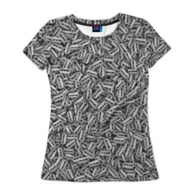 Женская футболка 3D с принтом Бритвы в Петрозаводске, 100% полиэфир ( синтетическое хлопкоподобное полотно) | прямой крой, круглый вырез горловины, длина до линии бедер | борода | бритва | бритье | лезвие | металл | паттрен | серый | текстура