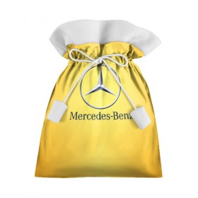 Подарочный 3D мешок с принтом Yellow Benz в Петрозаводске, 100% полиэстер | Размер: 29*39 см | Тематика изображения на принте: car | mercedes | авто | мерседес