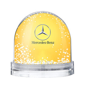 Водяной шар с принтом Yellow Benz в Петрозаводске, Пластик | Изображение внутри шара печатается на глянцевой фотобумаге с двух сторон | car | mercedes | авто | мерседес