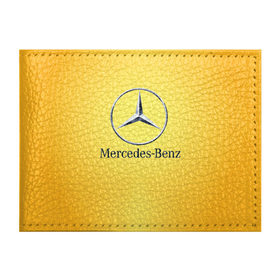 Обложка для студенческого билета с принтом Yellow Benz в Петрозаводске, натуральная кожа | Размер: 11*8 см; Печать на всей внешней стороне | Тематика изображения на принте: car | mercedes | авто | мерседес