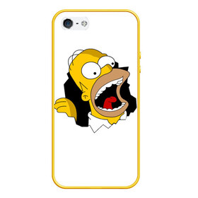 Чехол для iPhone 5/5S матовый с принтом The Simpsons в Петрозаводске, Силикон | Область печати: задняя сторона чехла, без боковых панелей | гомер | крик | симпсоны | спрингфилд