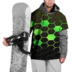 Накидка на куртку 3D с принтом Кислотные соты в Петрозаводске, 100% полиэстер |  | technology | кислотный | паттерн | соты | яркий