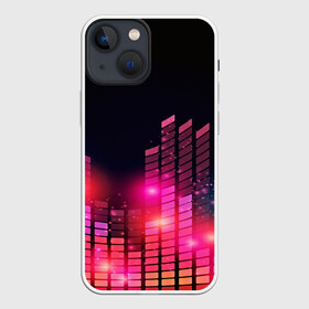 Чехол для iPhone 13 mini с принтом Equalizer light в Петрозаводске,  |  | color | colour | glim | glow | light | lights | shine | world