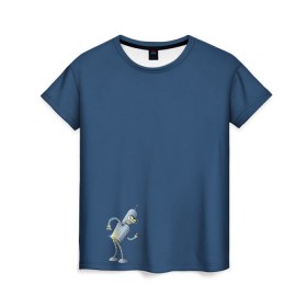Женская футболка 3D с принтом bender F в Петрозаводске, 100% полиэфир ( синтетическое хлопкоподобное полотно) | прямой крой, круглый вырез горловины, длина до линии бедер | bender | futurama | planet express | бендер | блестящий | робот | футурама
