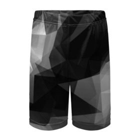 Детские спортивные шорты 3D с принтом Camo - Black & White (Чёрно-белый камуфляж) в Петрозаводске,  100% полиэстер
 | пояс оформлен широкой мягкой резинкой, ткань тянется
 | 0x000000123 | camo | камуфляж | чёрно белый