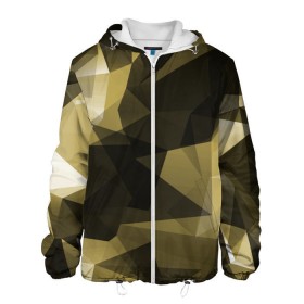 Мужская куртка 3D с принтом Camo - Black & Yellow (Чёрно-жёлтый камуфляж) в Петрозаводске, ткань верха — 100% полиэстер, подклад — флис | прямой крой, подол и капюшон оформлены резинкой с фиксаторами, два кармана без застежек по бокам, один большой потайной карман на груди. Карман на груди застегивается на липучку | Тематика изображения на принте: 0x000000123 | camo | камуфляж