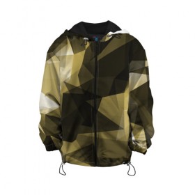 Детская куртка 3D с принтом Camo - Black & Yellow (Чёрно-жёлтый камуфляж) в Петрозаводске, 100% полиэстер | застежка — молния, подол и капюшон оформлены резинкой с фиксаторами, по бокам — два кармана без застежек, один потайной карман на груди, плотность верхнего слоя — 90 г/м2; плотность флисового подклада — 260 г/м2 | Тематика изображения на принте: 0x000000123 | camo | камуфляж