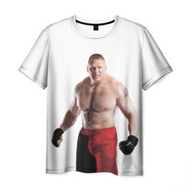Мужская футболка 3D с принтом Брок Леснар 1 в Петрозаводске, 100% полиэфир | прямой крой, круглый вырез горловины, длина до линии бедер | Тематика изображения на принте: 