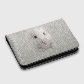 Картхолдер с принтом с принтом Крыса в Петрозаводске, натуральная матовая кожа | размер 7,3 х 10 см; кардхолдер имеет 4 кармана для карт; | Тематика изображения на принте: животные | крыса | мордочка | мышка | мышь | природа