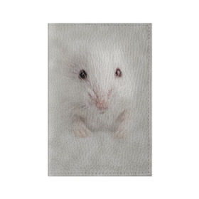 Обложка для паспорта матовая кожа с принтом Крыса в Петрозаводске, натуральная матовая кожа | размер 19,3 х 13,7 см; прозрачные пластиковые крепления | Тематика изображения на принте: животные | крыса | мордочка | мышка | мышь | природа