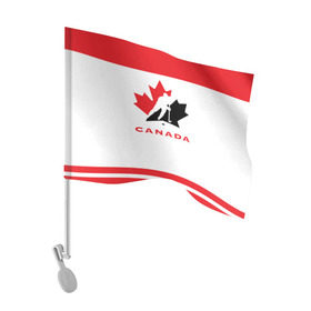 Флаг для автомобиля с принтом TEAM CANADA в Петрозаводске, 100% полиэстер | Размер: 30*21 см | 2017 | canada | team | teamcanada | канада | мира | россия | хоккей | чемпионат | чм2017