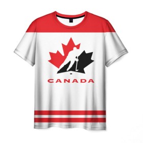 Мужская футболка 3D с принтом TEAM CANADA в Петрозаводске, 100% полиэфир | прямой крой, круглый вырез горловины, длина до линии бедер | Тематика изображения на принте: 2017 | canada | team | teamcanada | канада | мира | россия | хоккей | чемпионат | чм2017