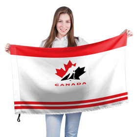 Флаг 3D с принтом TEAM CANADA в Петрозаводске, 100% полиэстер | плотность ткани — 95 г/м2, размер — 67 х 109 см. Принт наносится с одной стороны | 2017 | canada | team | teamcanada | канада | мира | россия | хоккей | чемпионат | чм2017