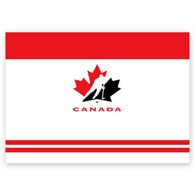 Поздравительная открытка с принтом TEAM CANADA в Петрозаводске, 100% бумага | плотность бумаги 280 г/м2, матовая, на обратной стороне линовка и место для марки
 | 2017 | canada | team | teamcanada | канада | мира | россия | хоккей | чемпионат | чм2017