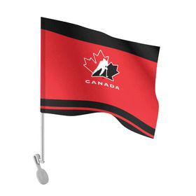 Флаг для автомобиля с принтом TEAM CANADA в Петрозаводске, 100% полиэстер | Размер: 30*21 см | 2017 | canada | hochey | team | teamcanada | канада | мира | россия | хоккей | чемпионат | чм2017