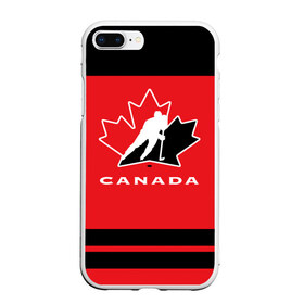 Чехол для iPhone 7Plus/8 Plus матовый с принтом TEAM CANADA в Петрозаводске, Силикон | Область печати: задняя сторона чехла, без боковых панелей | 2017 | canada | hochey | team | teamcanada | канада | мира | россия | хоккей | чемпионат | чм2017
