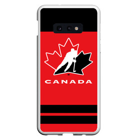 Чехол для Samsung S10E с принтом TEAM CANADA в Петрозаводске, Силикон | Область печати: задняя сторона чехла, без боковых панелей | 2017 | canada | hochey | team | teamcanada | канада | мира | россия | хоккей | чемпионат | чм2017