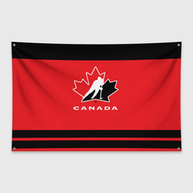 Флаг-баннер с принтом TEAM CANADA в Петрозаводске, 100% полиэстер | размер 67 х 109 см, плотность ткани — 95 г/м2; по краям флага есть четыре люверса для крепления | 2017 | canada | hochey | team | teamcanada | канада | мира | россия | хоккей | чемпионат | чм2017