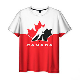 Мужская футболка 3D с принтом TEAM CANADA в Петрозаводске, 100% полиэфир | прямой крой, круглый вырез горловины, длина до линии бедер | Тематика изображения на принте: 2017 | canada | hochey | team | teamcanada | канада | мира | россия | хоккей | чемпионат | чм2017